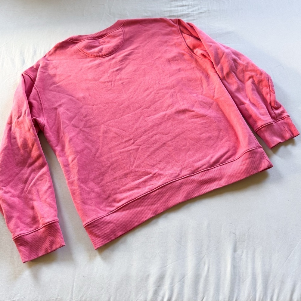 Drew House Smiley Face Oversized  Pink Heavy Weight Cotton Sweatshirt Sz L - Picture 3 of 5